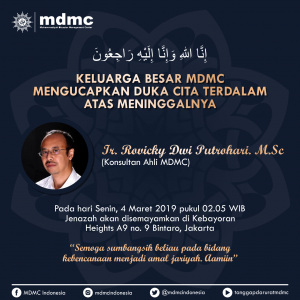 Ucapan Belasungkawa Atas Meninggalnya Konsultan Ahli MDMC